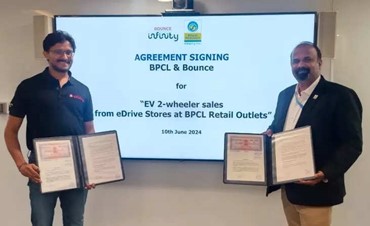 BPCL Partners with Bounce Infinity to Launch "eDrive Stores" to Accelerate EV Adoption