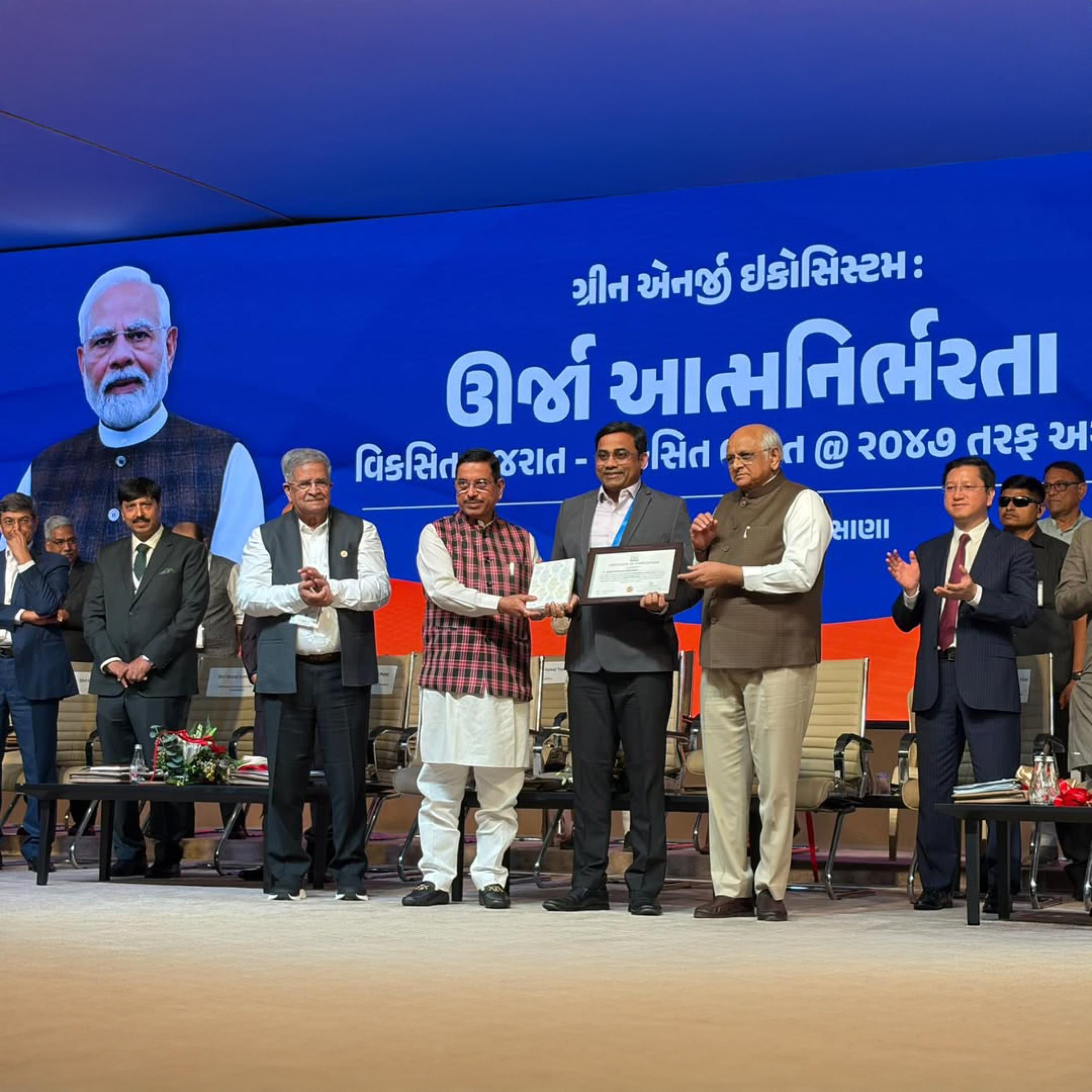 BPCL Recognised by Hon’ble CM Shri Bhupendra Patel and Union Minister Shri Pralhad Joshi for Highest EV Charging Station Commissioning in Gujarat and Uttar Gujarat.